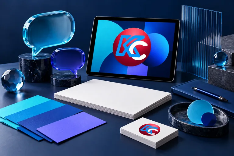 Kubode branded communications and stationery illustration