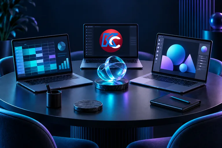 Kubode branded laptops illustrating digital learning